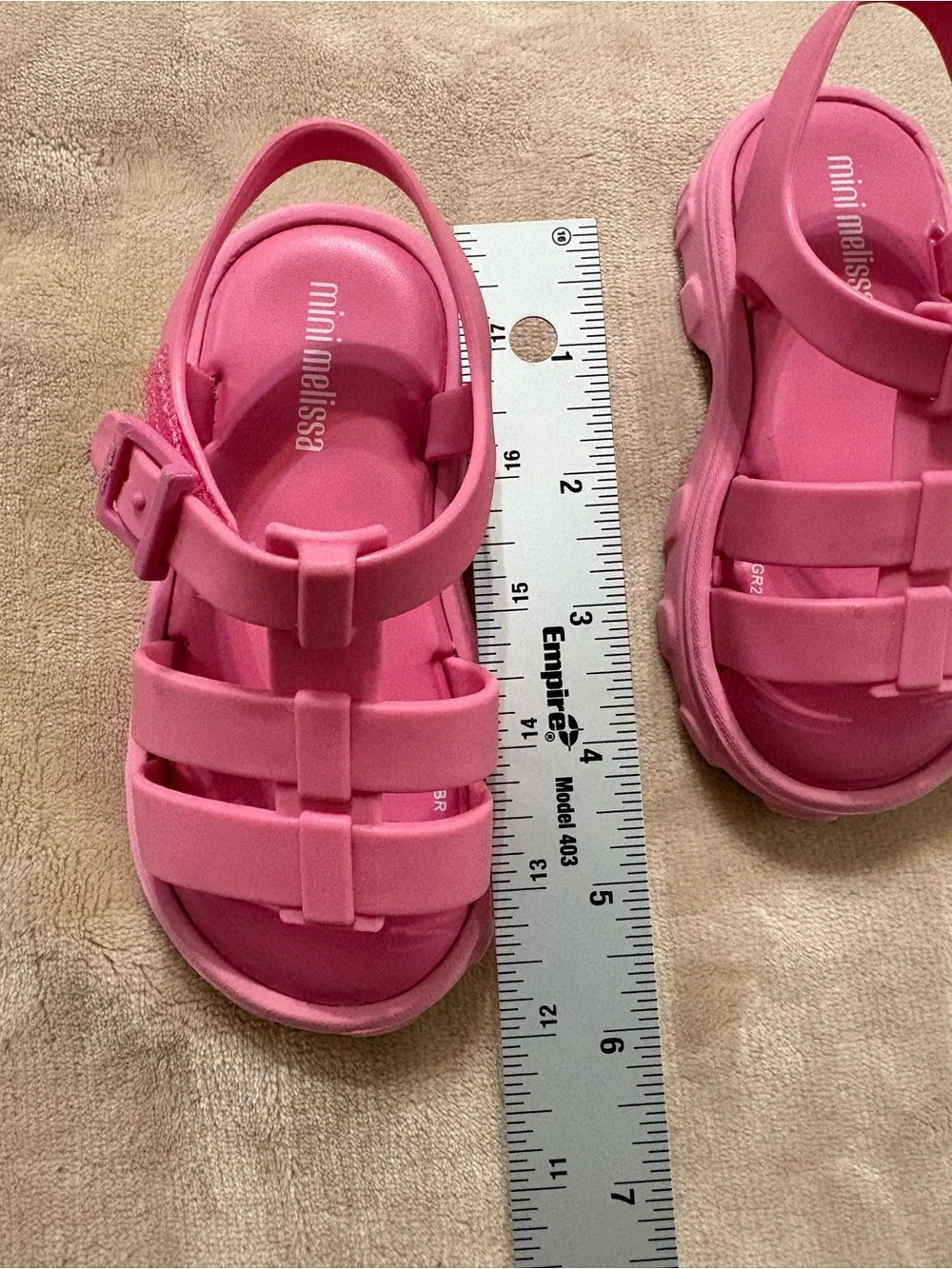 Mini Melissa Ella Pink Toddler Sandals - 8